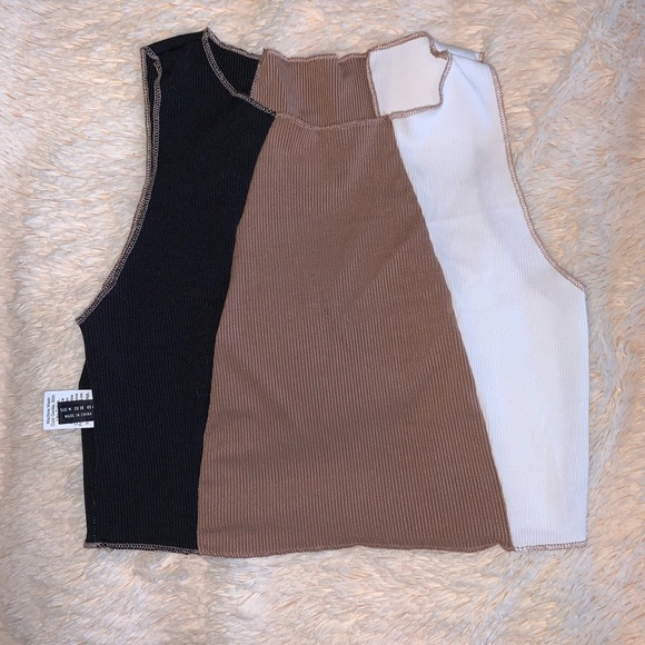 Sleeveless multicolour crop top - Picture 3 of 4